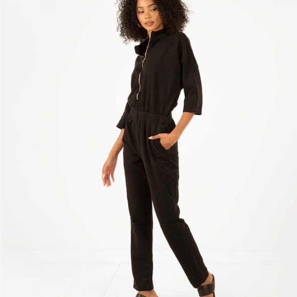 Mantra Jo Zip Black Women's Jumpsuit Size M